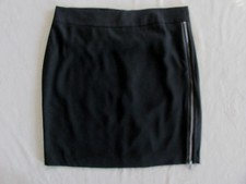 Banana Republic Skirt-Decorative Zipper on Side-Poly Blend-Black-Size 12-NWT 69