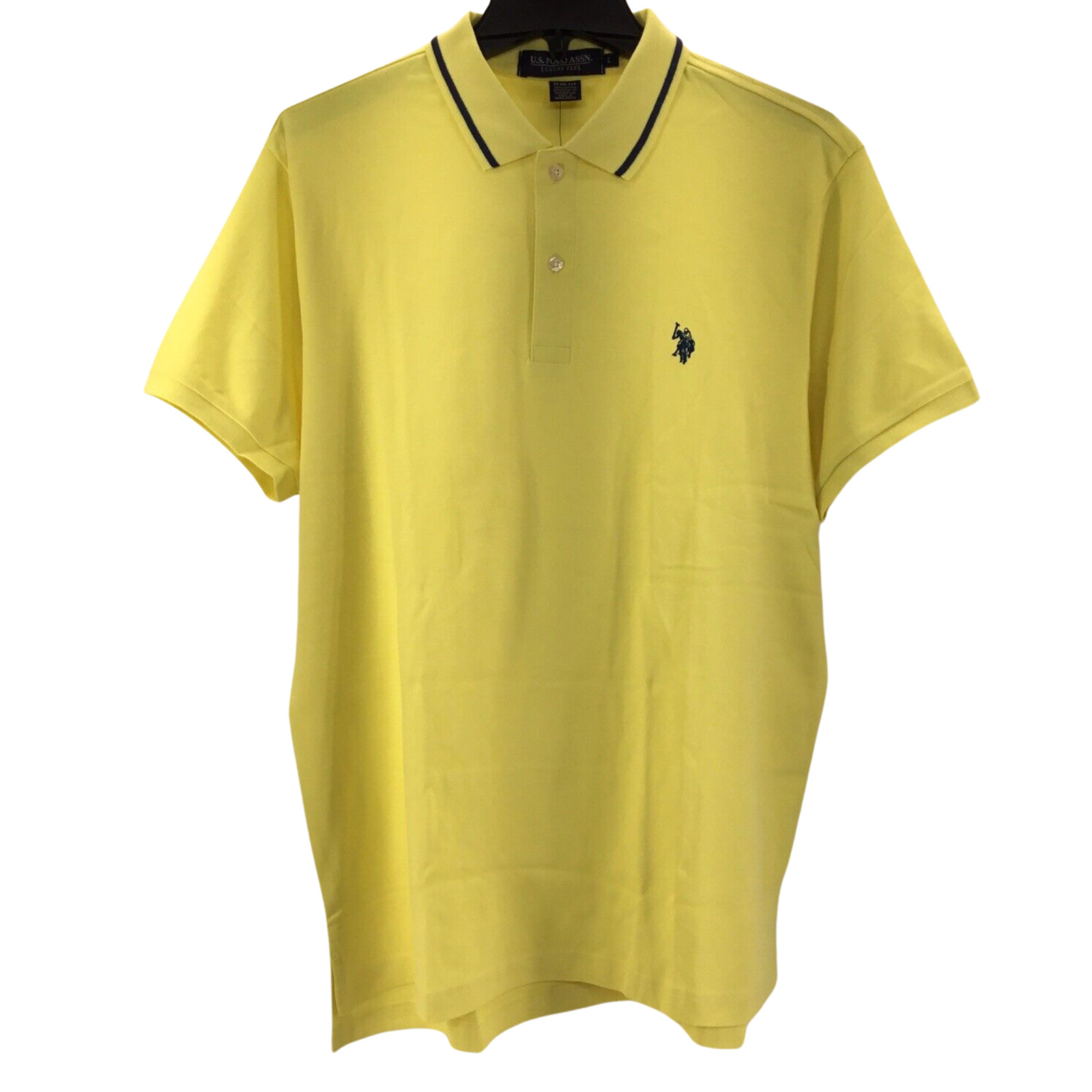 US Polo Assn Slim Fit Tipped Interlock Polo ShirtLime LightL 6190₽