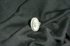 Sterling Silver With an Abalone Shell Setting Ladies Ring Size 8