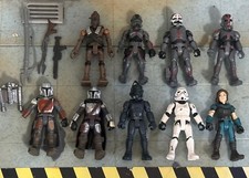 Lote de 9 figuras de la flota de la misión Star Wars Bad Batch, Cara Dune, Mando IG-11