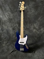 5 Strings Electric Bass Guitar Bule Body Maple Fretboard White Pickguard