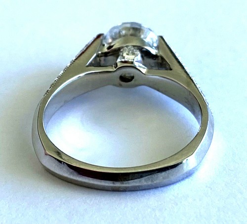 New Barkev's 14K White Gold 0.50cttw Diamond Ladies Engagement Ring Size 6.25 - Picture 12 of 12