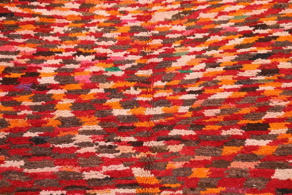 Geometric Semi Antique Modern Moroccan Oriental Area Rug Plush Wool Handmade 4x6 - Image 4 of 4