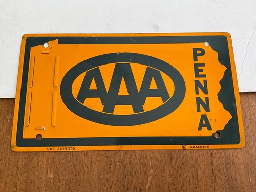AAA Pennsylvania License Plate Booster  Steel vintage American Automobile Assoc