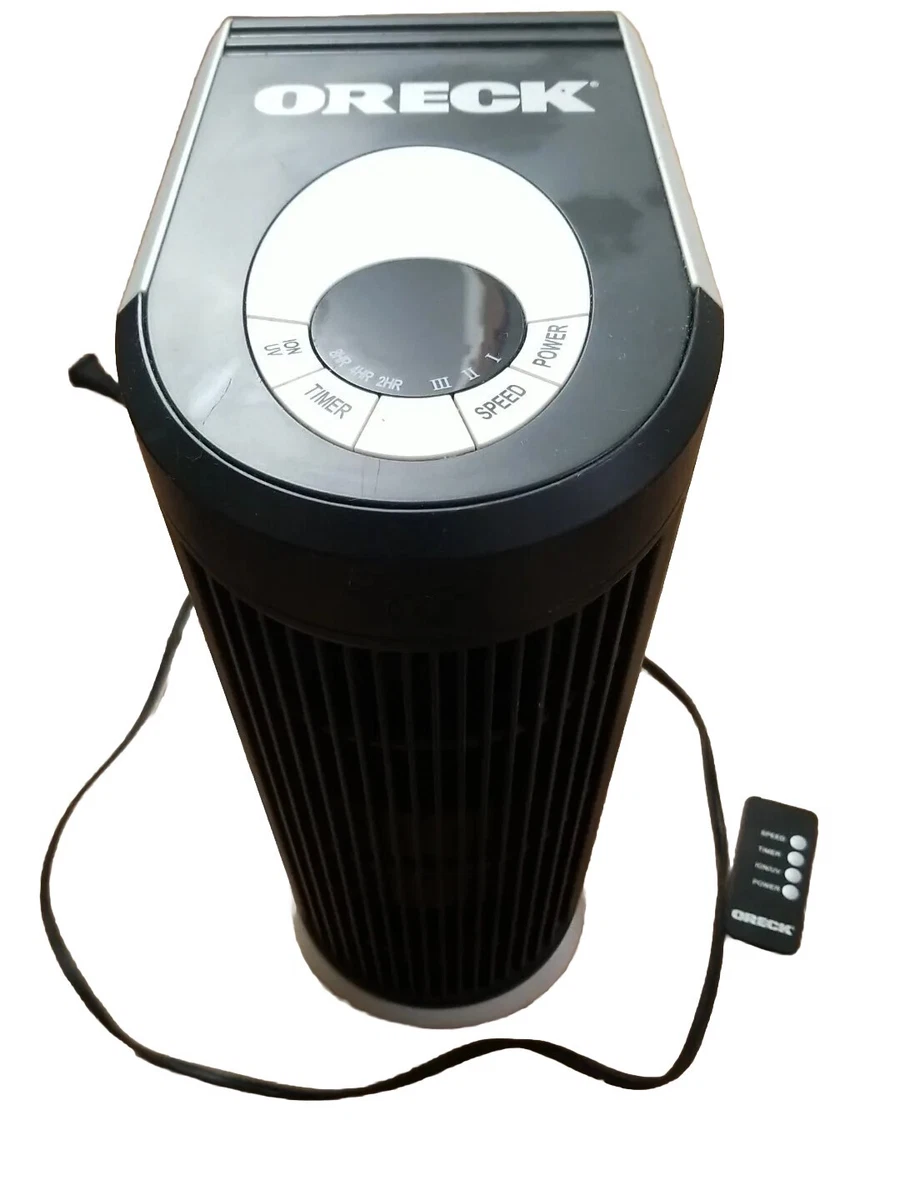 Oreck Air Purifier with HEPA Pearl AIRH2AQ Black Gray w Remote