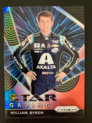 2018 Panini Prizm William Byron Star Gazing Red, White, Blue Parallel (#63)