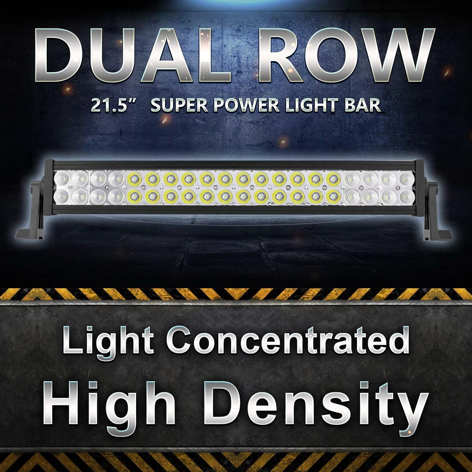 Barra de luz LED de 22" con faros LED de 7x6" Hi-Lo DRL giro para Jeep Cherokee XJ YJ Foto 2 de 4