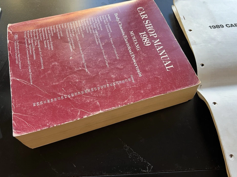 1989 Ford Mustang Shop Manual and Wiring Diagrams - Image 4 of 4