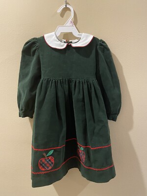 Betti Terrell Corduroy Girls Apple Dress Size 2