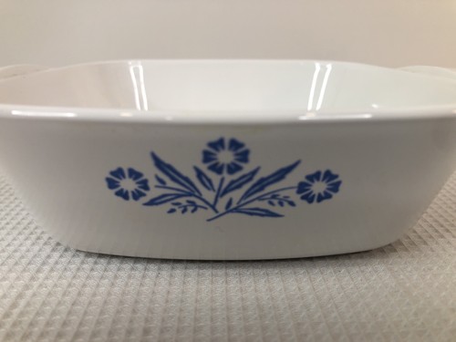 Corning Ware Blue Cornflower P-41B Baking Dish 1 3/4 Cup ~4.5"x4.75"x1.5"D VGUC - Picture 10 of 12