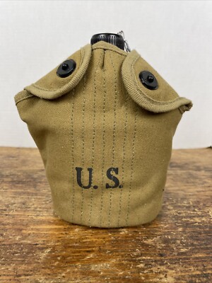 MIL-TEC US Military-style Aluminum Canteen w/ Coyote Tan Pouch Cup Bowl Web Belt
