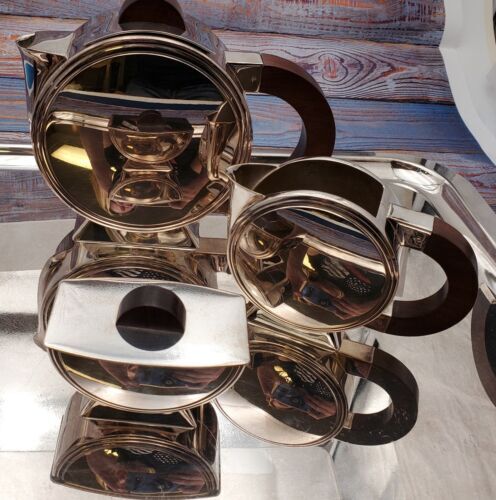 Art Deco Gio Ponti Krupp Milano Alpaca Coffee Pots - Rare set of 4