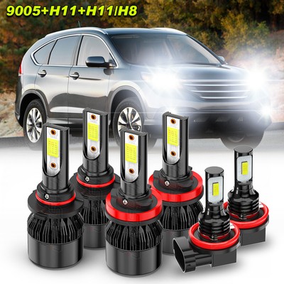 for Honda CR-V CRV 2015-2020 6000K LED Headlight Hi/Low Beam Fog Light Bulb Kits