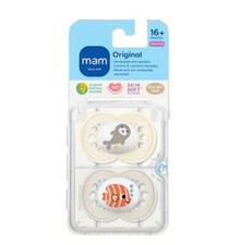 MAM Original Pacifier 2-Pack 16 Months Silicone Fish  Otter NIP