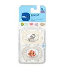 MAM Original Pacifier 2-Pack 16+ Months Silicone Fish & Otter NIP