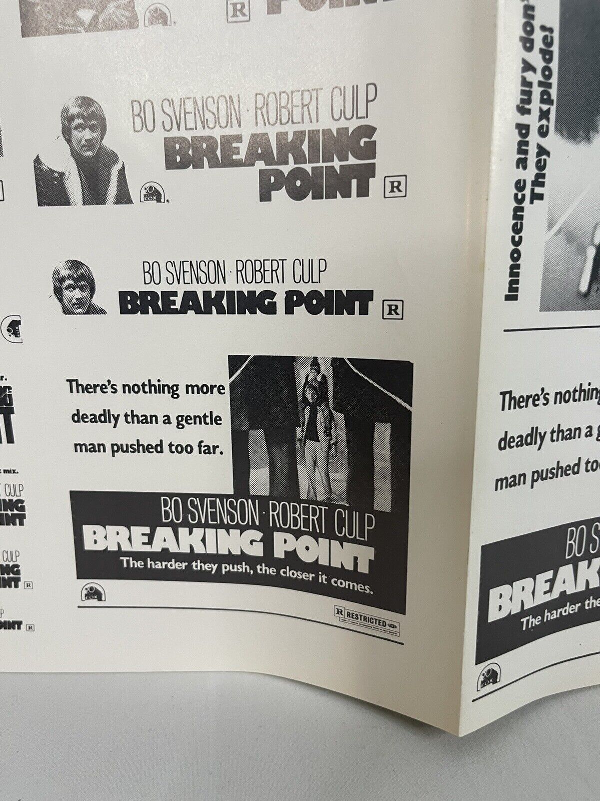 BREAKING POINT Movie Mini Ad Sheet Vintage Promo Advertising Poster Clip  Art