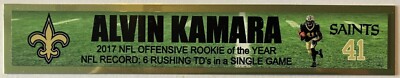 ALVIN KAMARA   NEW ORLEANS SAINTS   FULL COLOR NAME PLATE