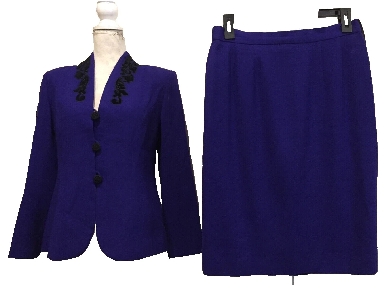 Trajes de Falda Liz Claiborne 100% Lana Traje Trajes y separa para Mujeres