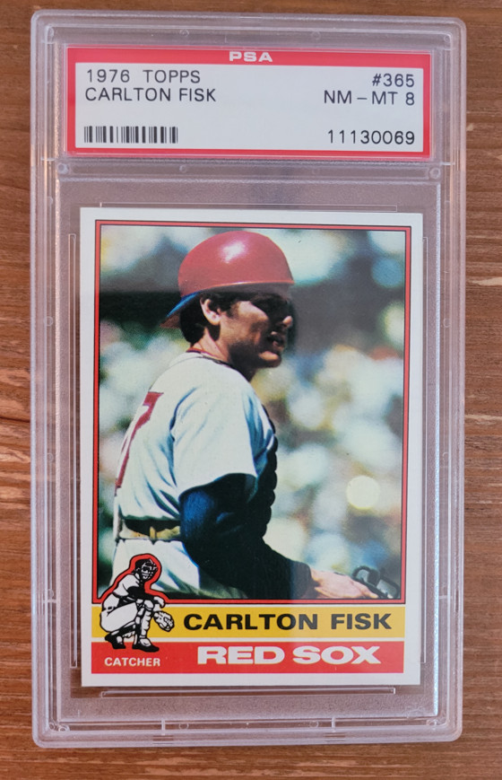 1976 Topps #365 Carlton Fisk PSA 8 Boston Red Sox (UCSC_D)