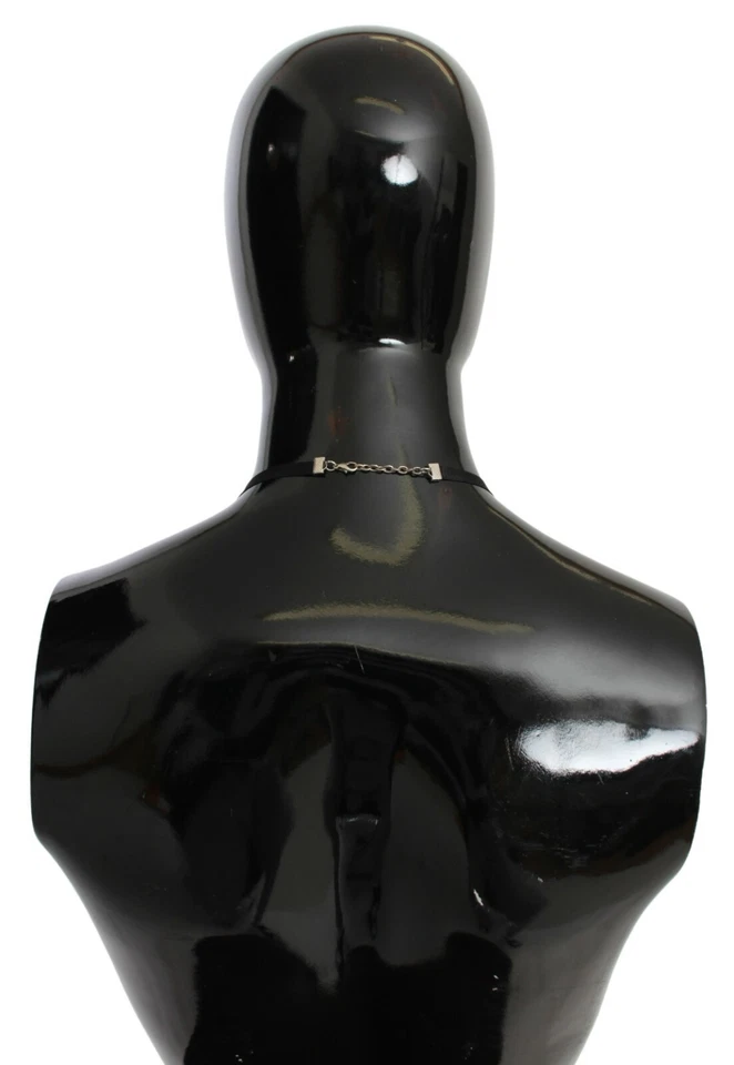 Collar SNOBBY SHEEP Cuerda Negra Oro Naranja Cristales Declaración PVP $150 Foto 4 de 4