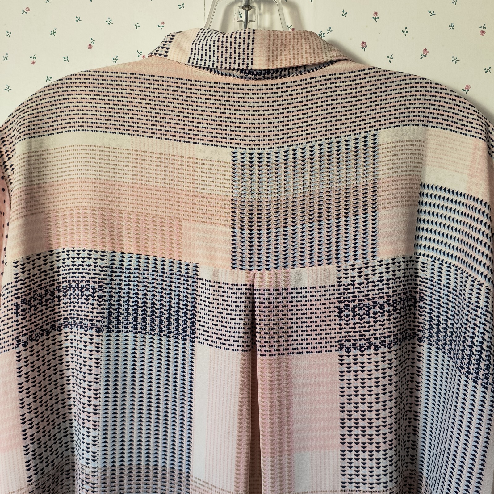 Rose & Olive Top 2X Patchwork Button Down Blouse … - image 11