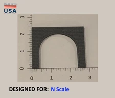 N Scale Stone Single Train Tunnel Portal - N  Model Railroad Scenery