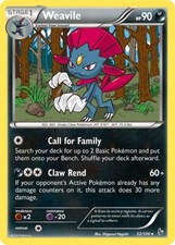 Weavile 52/106 Rare XY - Flashfire Pokemon TCG