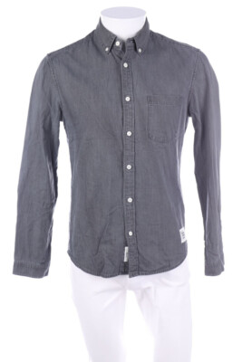 Marc O´Polo DENIM Jeans-Hemd Logo Badge S grau