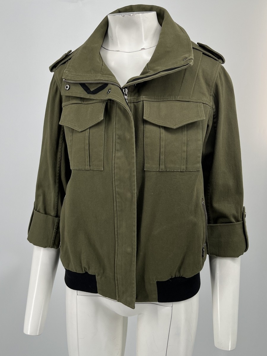 Alice+Olivia SAMPLE Green 'Never Say Never' Utility Jacket w