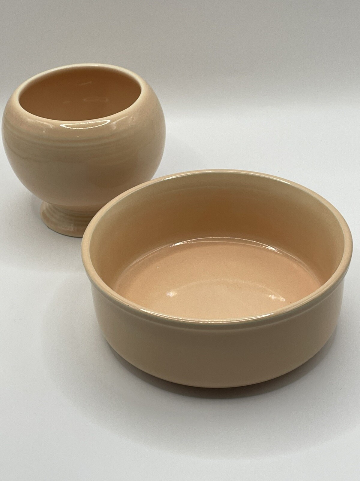 Fiestaware Apricot Bowl And Sugar Bowl