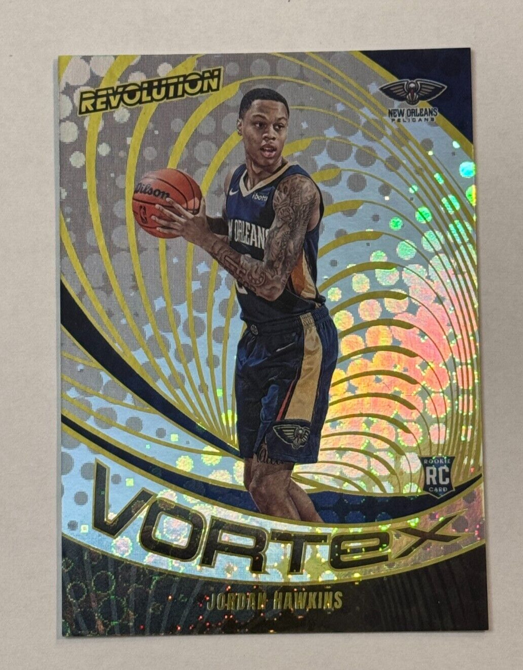 2023-24 Panini Revolution Vortex #7 Rookie Jordan Hawkins New Orleans Pelicans