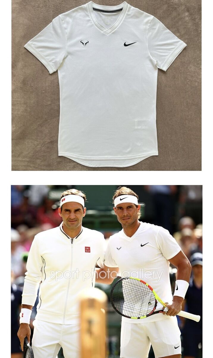 Nike Rafa Nadal 2019 Wimbledon Aeroreact Men's Tennis Shirt Nike Rafa Nadal 2019 Wimbledon Aeroreact Men's Tennis Shirt
