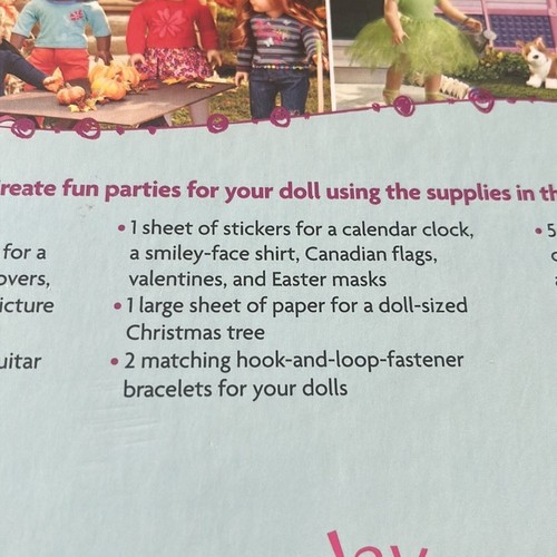 American Girl Truly Me Doll Celebrations Book with Stickers Unused New 8+ years - Picture 8 of 12