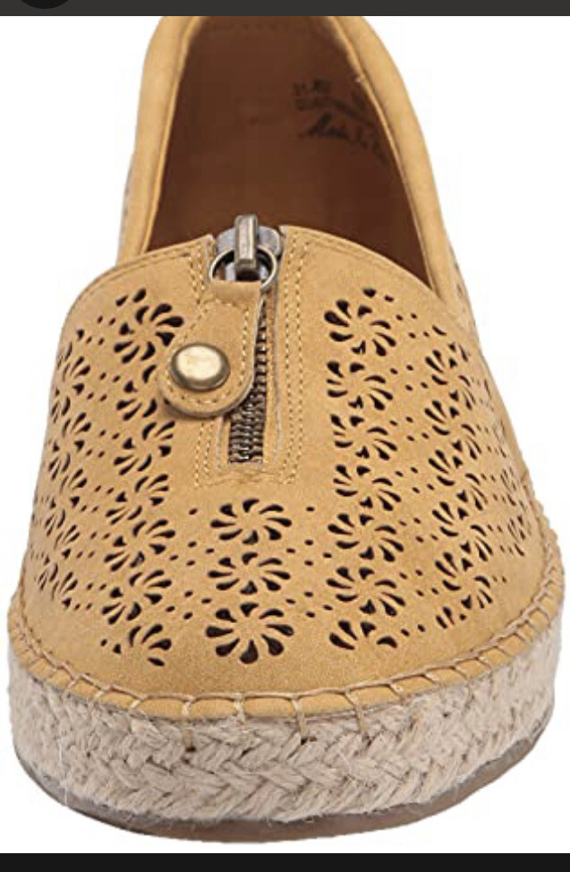 PANTOFOLA D’ORO Sneaker donna Easy Street espadrillas zeppa nuove con scatola taglia 10 giallo medio