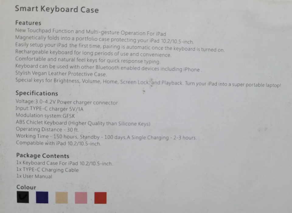 Funda Smart Keyboard para iPad 10.2/10.5 Negra Foto 4 de 4