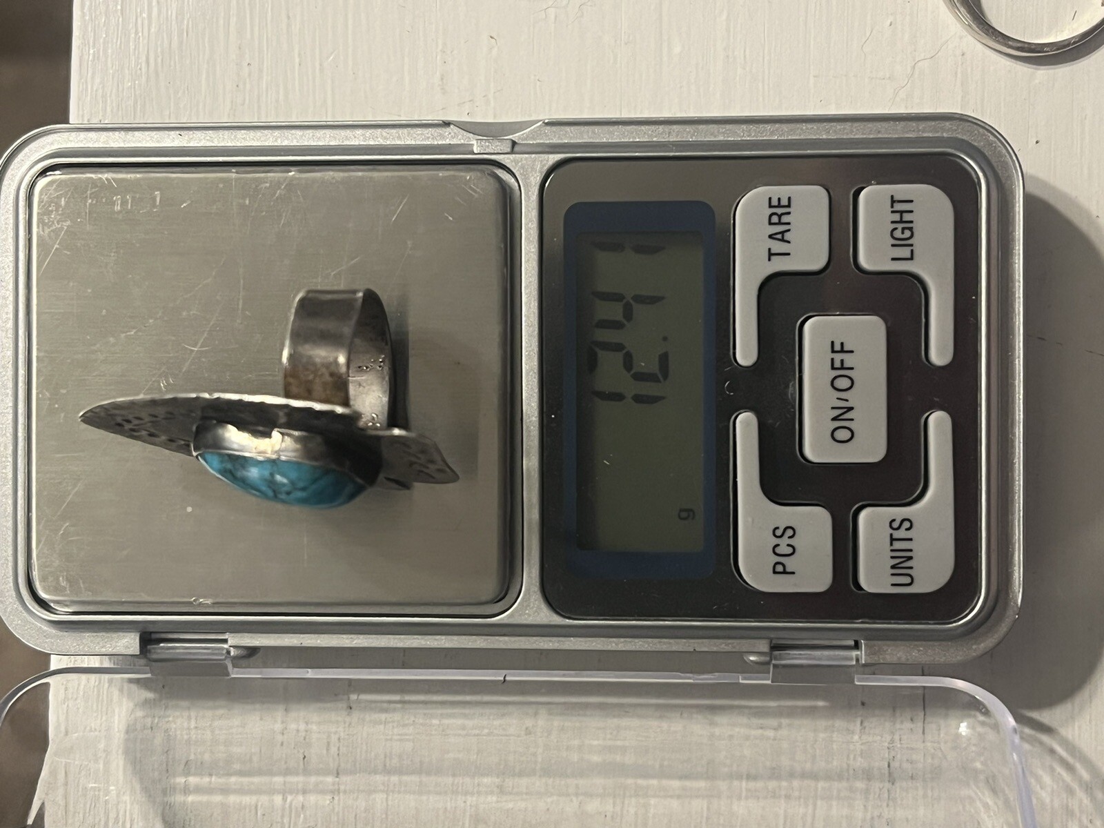 Sterling Silver Turquoise Arrowhead Ring Size 6 O… - image 15