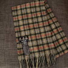 Image of Barbour Tartan 100% Wool Scarf - Green Check - Unisex