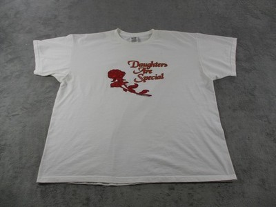 Daughters Are Special Shirt Mens 2XL White Fruit of the Loom Rose Graphic Tee
