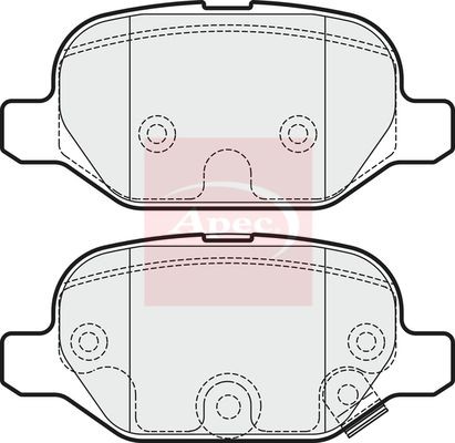 APEC PAD1906 Brake Pad Set For Disc Brake Rear 14mm Thickness Fits Fiat Panda