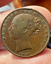 GREAT BRITAIN Farthing 1858 - Copper - Queen Victoria