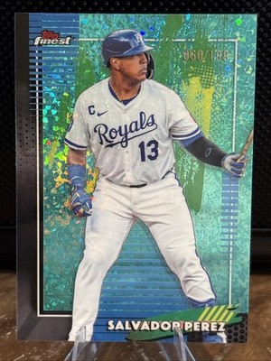 2026 Topps Finest Common Salvador Perez #95 Aqua Mini Diamond /199 Royals