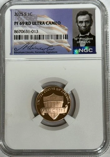 2025 S NGC PF69 Ultra Cameo Proof Lincoln One Cent Penny 1C
