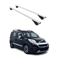 DachträGer GrundträGer FüR Fiat Fiorino/ Qubo 2008-2024 75Kg Stahl Silber 2 Tlg