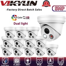 VIKYLIN Turret POE viewer Full Color IR 5MP ip CAMERA yard sign MIC ONVIF lot US