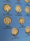 Mercury Dime Full Roll - 50 Coins - 90% Silver 17 Different It Least Bullion 666