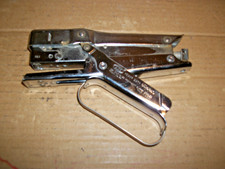 Vintage Ace Clipper #82 Heavy-Duty Plier Stapler (Chrome) Metal-USA