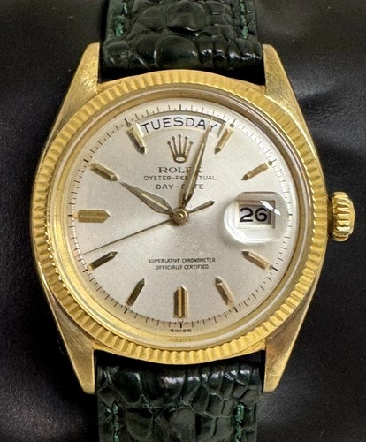 Rolex DayDate 6611 18k vintage Rolex 1958-59 Serviced unpolished 