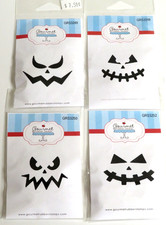 New LOT of 4 HALLOWEEN JACK O'LANTERN FACES Gourmet Rubber Stamps PUMPKIN GRINS