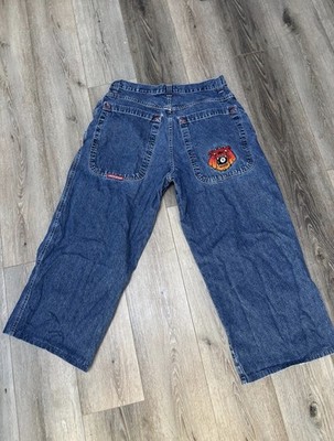 90s Jnco Bulldog 8Ball バギー　y2k sk8 W29 JNCO Jeans Bulldog 8 Ball Wide Leg Mens Size 36 x 29 Vintage 90s
