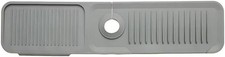 23.6" Adjustable Silicone Sink Splash Guard 5 Slope Drain Keep Dry for Kitchen